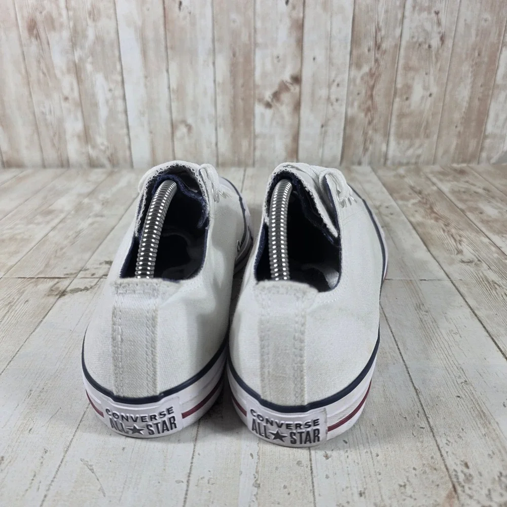 Converse Chuck Taylor All Star Low Top White Canvas Mens 9 Womens 11 145334F - Picture 3 of 8